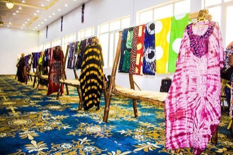 Adire indigo resist dyeing: photograph by Tunde Akangbe
