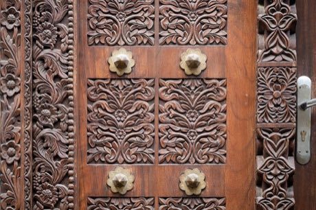 Swahili carved door: photograph by Eric Kilby