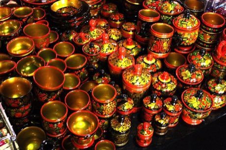 Khokhloma Pattern Painting: photograph by Politikaner