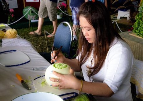 Thai fruit and vegetable carving: photograph by Kurt Bauschardt