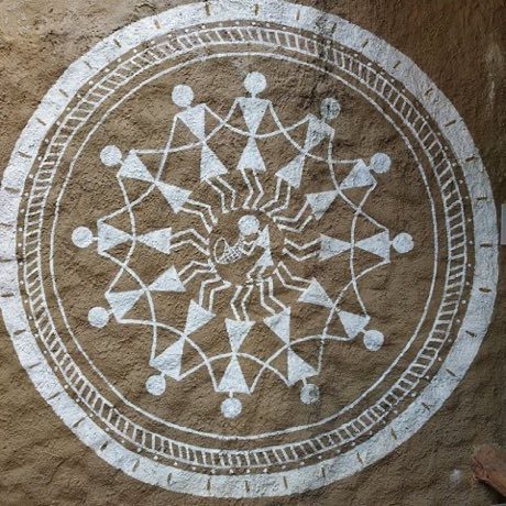 Warli painting: photograph by Omrmankar