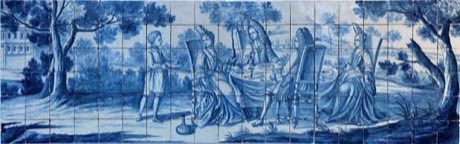 Azulejo tile painting: photograph by Alvesgaspar