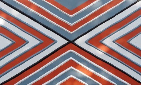 Imigongo geometric painting: photograph by Ji-Elle