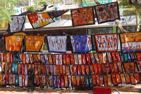 Capulana wrap cloth printing and tying: photograph by F Mira from Lisbon, Portugal
