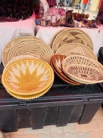 Botswana coil basket weaving: photograph by OtengPortia