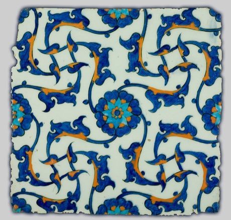 Iznik tile painting: photograph by Unknown, Turkey, 1560 (Turkey)