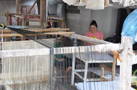 Lao silk brocade weaving: photograph by shankar s. from Dubai, united arab emirates