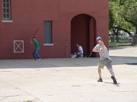 Stickball: photograph by Ravi Misra