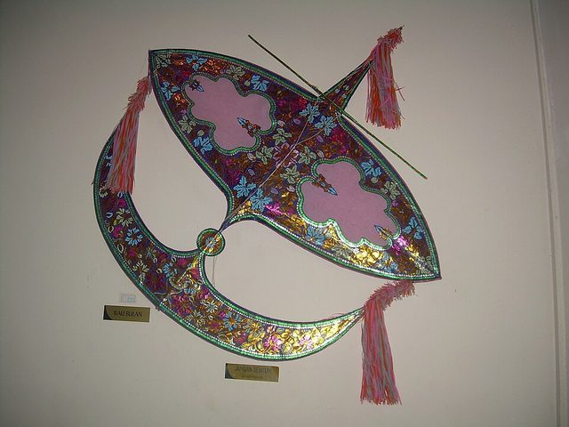 Wau bulan kite: photograph by D.W. Fisher-Freberg