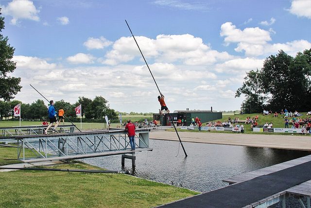 Fierljeppen: photograph by Peter van der Sluijs
