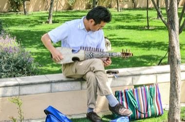 Afghan Rubab Strings: photograph by Ninaras