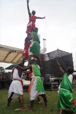 Burundian drum ensemble: photograph by Vulane Mthembu