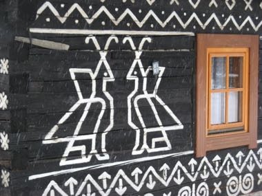 Čičmany House Ornament Painting: photograph by Szombat78