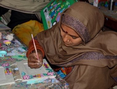 Mithila folk painting: photograph by Abhishek Singh from Kathmandu, Nepal