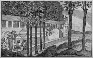 Crossbow Target Match: photograph by Wellcome Collection (generic crossbow-target etching; no San Marino photo found)