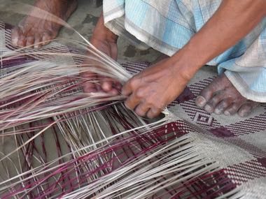 Shital pati cool mat weaving: photograph by Faizul Latif Chowdhury
