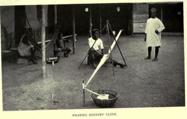 Sierra Leone Country Cloth Strip Loom: photograph by Beatty, Kenneth James (Sir)
