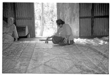 Ngatu bark-cloth pattern rubbing: photograph by Ruth Bookman