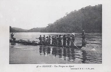Ogooué river pirogue journey: photograph by Unknown authorUnknown author