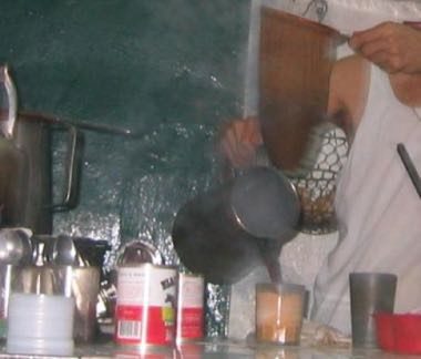 Hong Kong Milk Tea Pulling: photograph by K.C. Tang