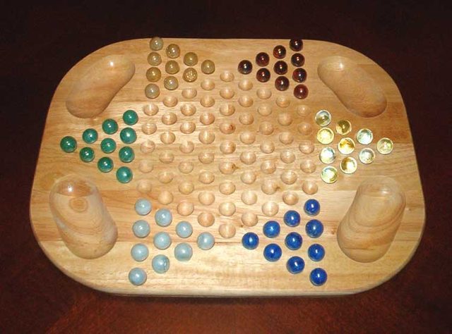 Chinese Checkers: photograph by The original uploader was Hephaestos at English Wikipedia .