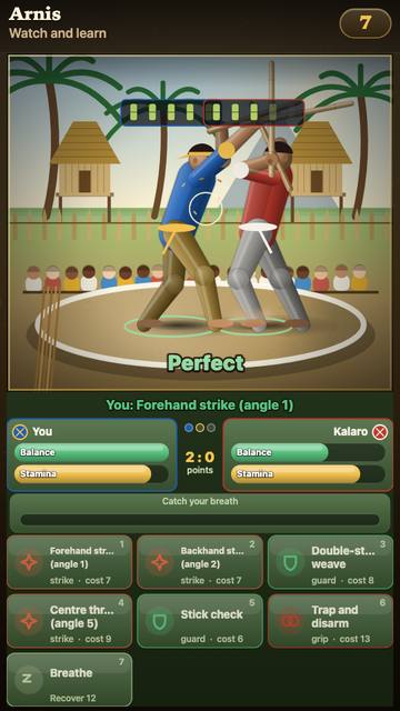 Arnis / Eskrima: the game in attract mode