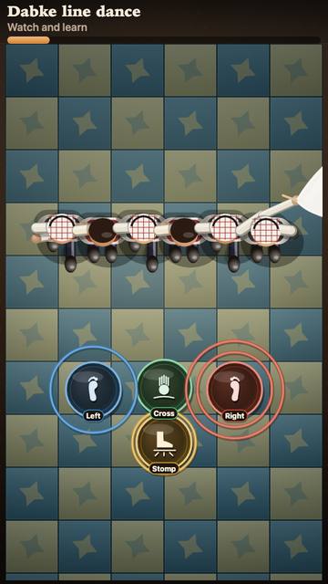 Dabke line dance: the game in attract mode