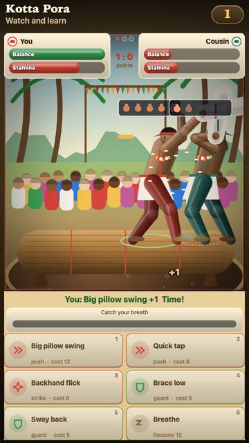 Kotta Pora: the game in attract mode