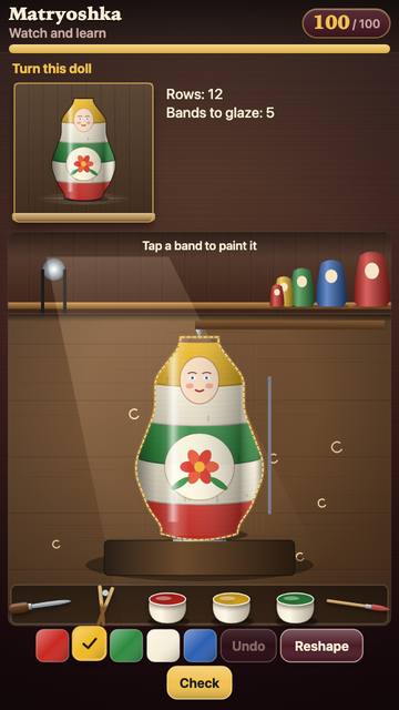 Matryoshka: the game in attract mode