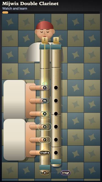 Mijwiz Double Clarinet: the game in attract mode