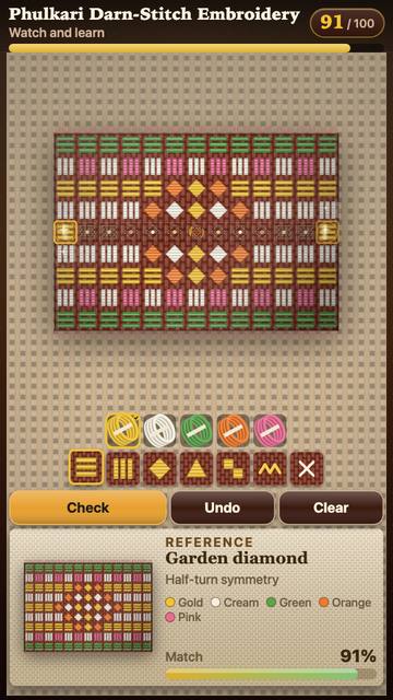 Phulkari darn-stitch embroidery: the game in attract mode