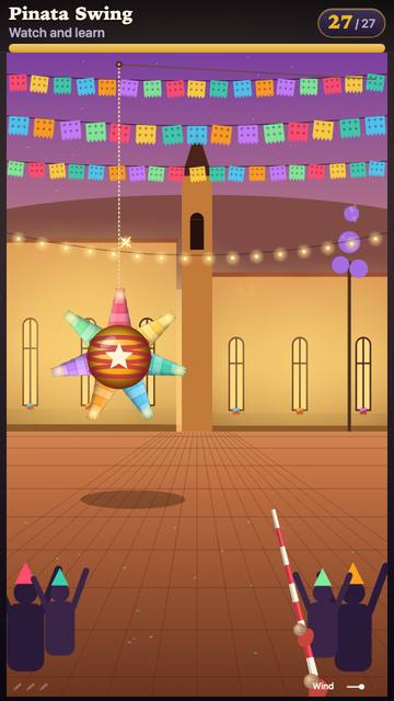 Pinata swing: the game in attract mode