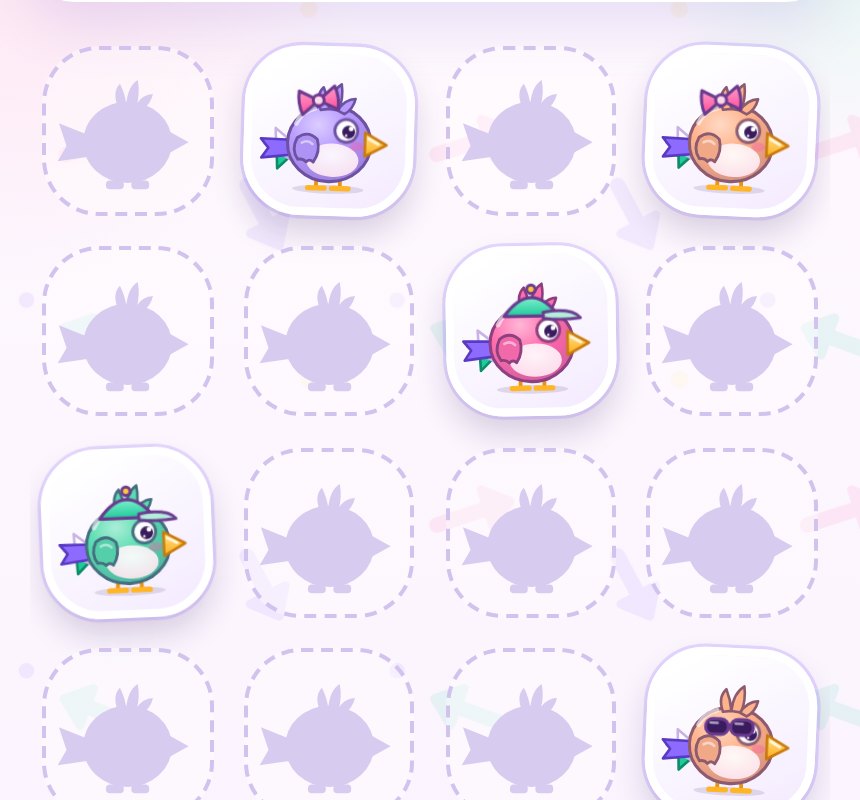 The sticker album with collected larks
