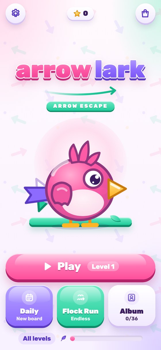 Arrowlark home screen