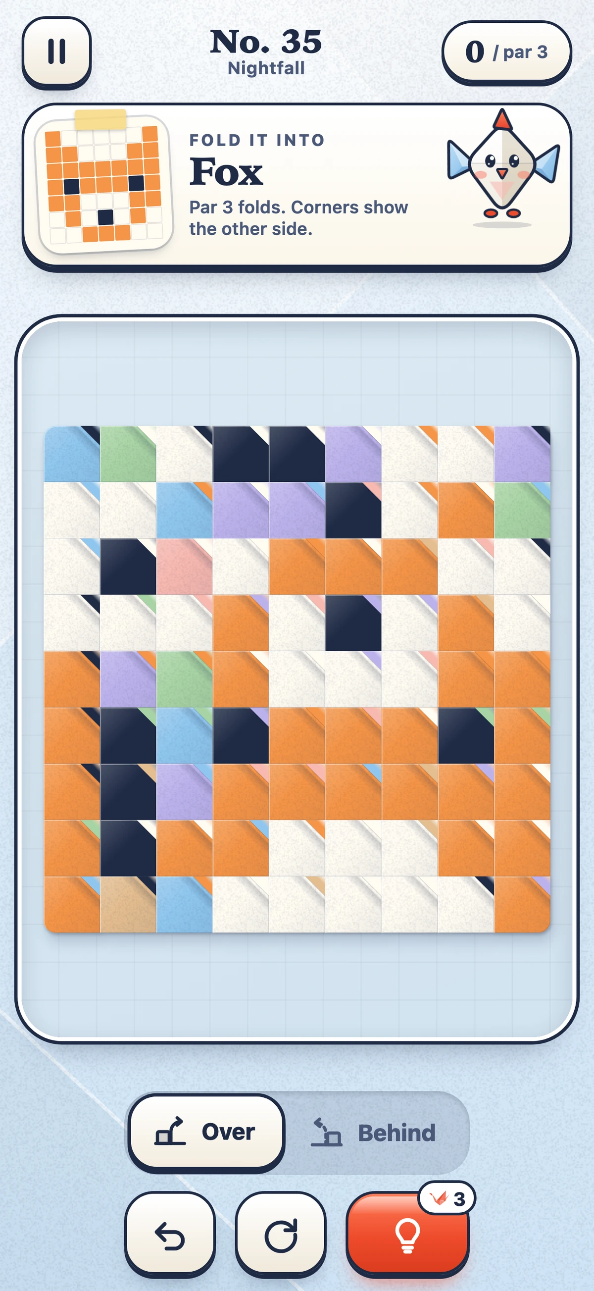 A patchwork sheet with the target picture above it