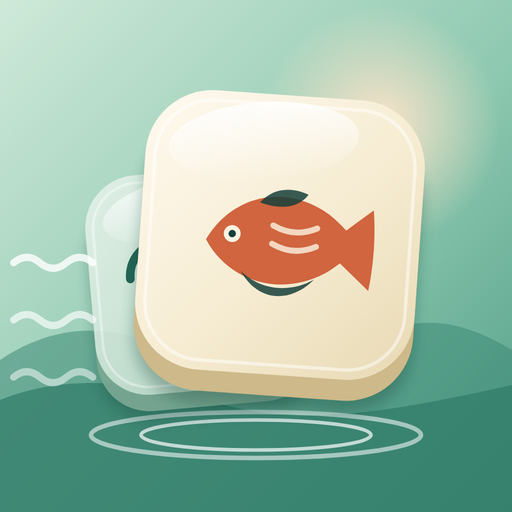 Tilebrook app icon: a glazed cream tile with a koi