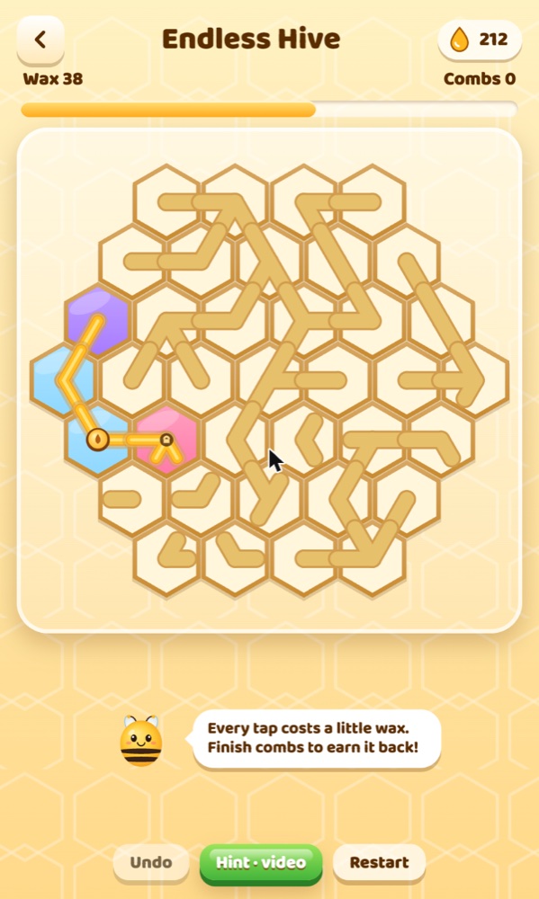 Honey flowing across a large board and revealing colors