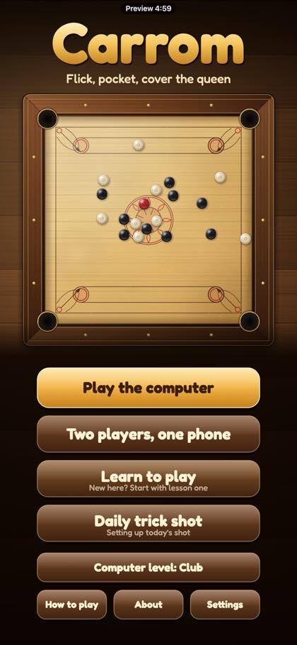 Carrom screenshot 1
