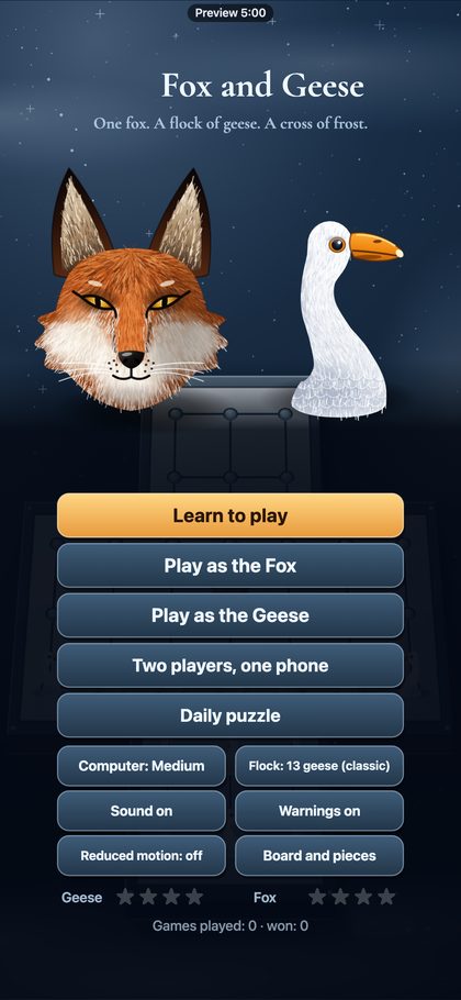 Fox and Geese screenshot 1