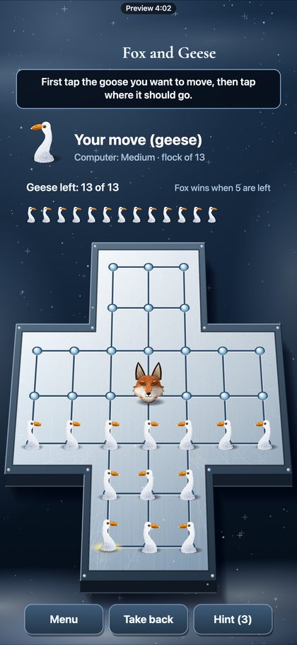 Fox and Geese screenshot 2