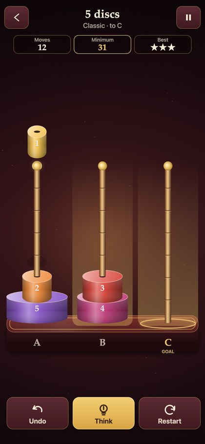 Tower of Hanoi screenshot 1