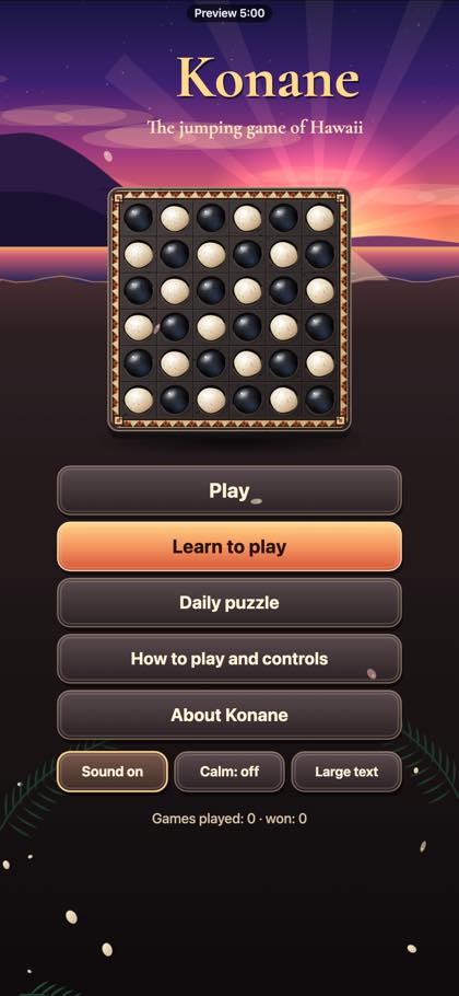 Konane screenshot 1