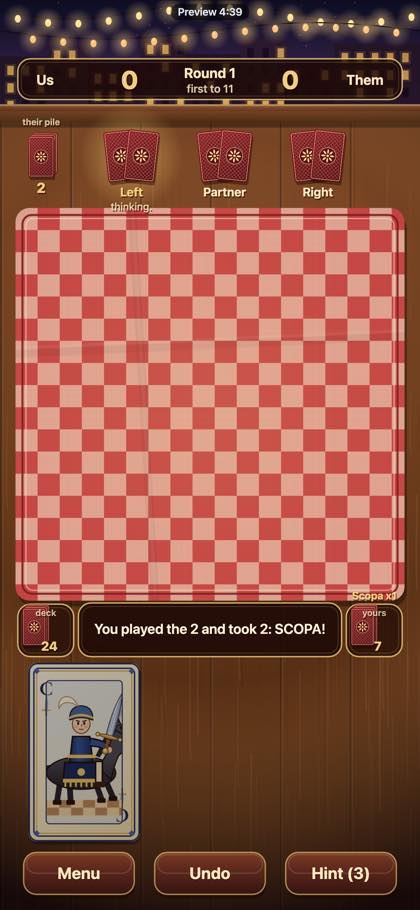 Scopa screenshot 2