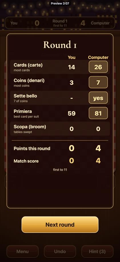 Scopa screenshot 3