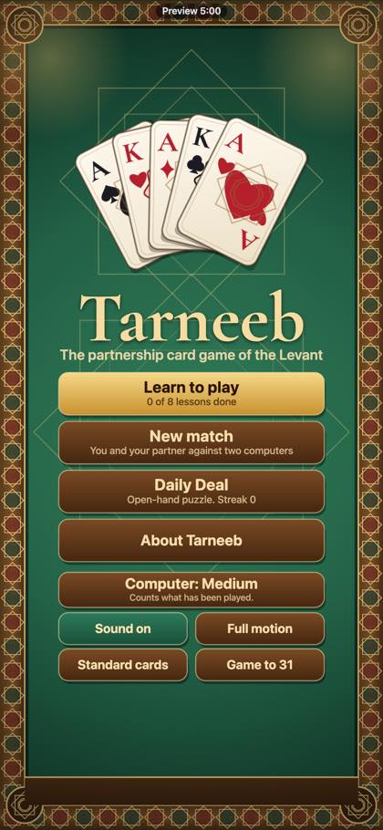 Tarneeb screenshot 1