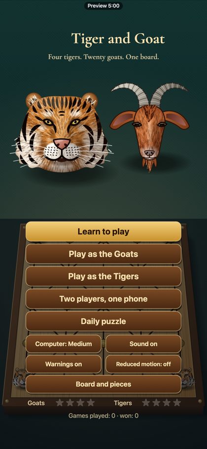 Tiger and Goat screenshot 1