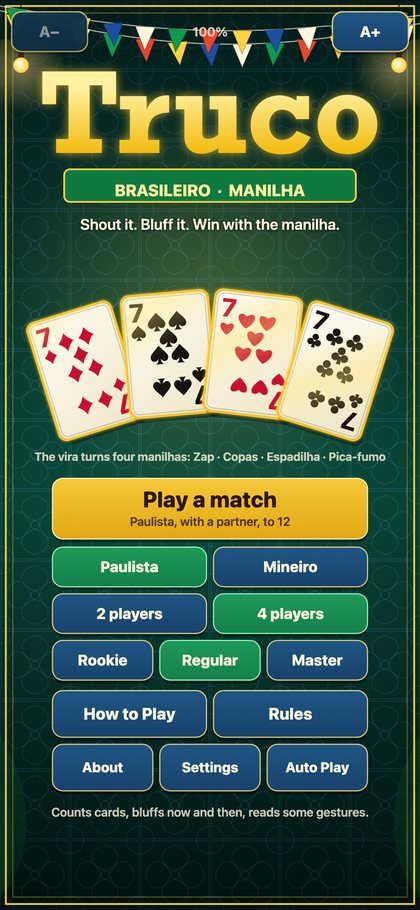 Truco Brasileiro: Manilha screenshot 1