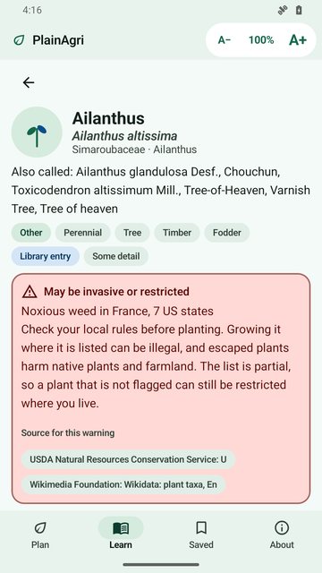Invasive warning on Android