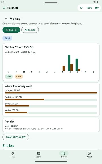 Money ledger on Android