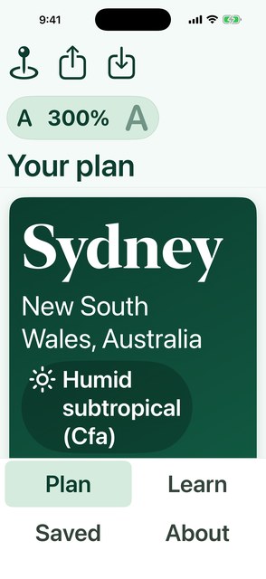 PlainAgri plan at 300 percent text size